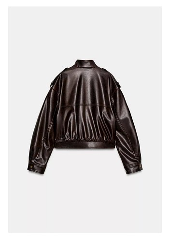 ZARA SUNİ DERİ CEKET OMUZ TRABZANLI - Görsel 2