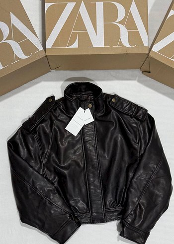 ZARA SUNİ DERİ CEKET OMUZ TRABZANLI - Görsel 5