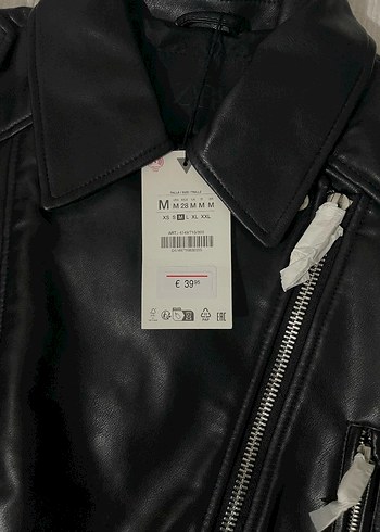 Zara ZARA SUNİ DERİ CROP BIKER CEKET
