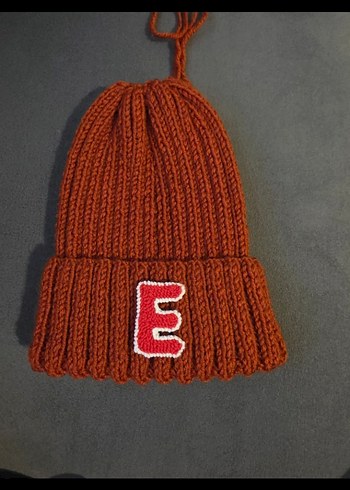 Kadın Örgü Kiremit rengi Bere - Görsel 2