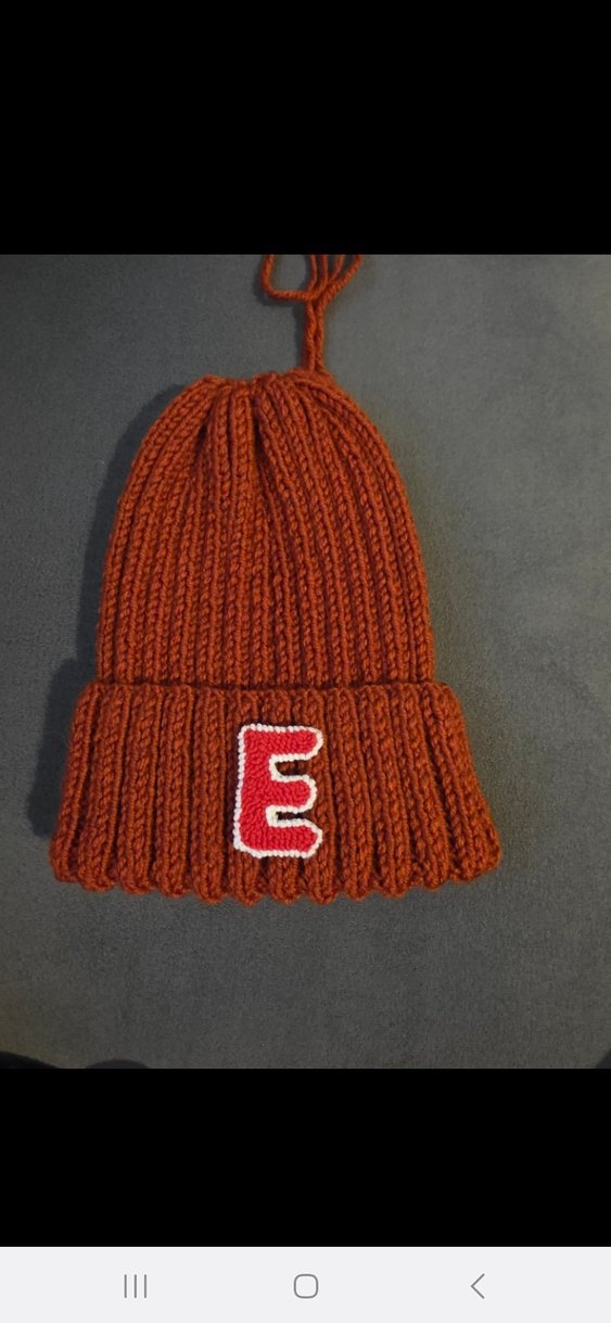 Kadın Örgü Kiremit rengi Bere - Görsel 2