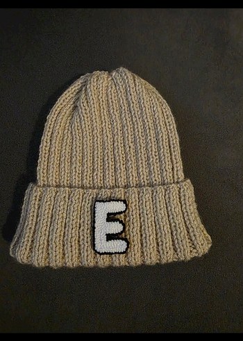 krem Örgü Kadın Bere Nakışlı - Görsel 2