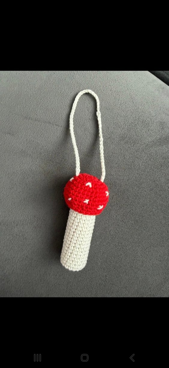 mantar lip gloss çanta charmı - Görsel 2