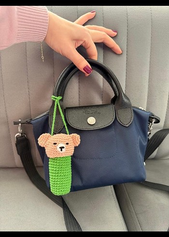 Lip Gloss  Örgü Ayıcık Kılıf çanta charmı - Görsel 2