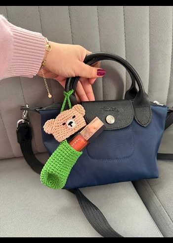 Lip Gloss  Örgü Ayıcık Kılıf çanta charmı - Görsel 3