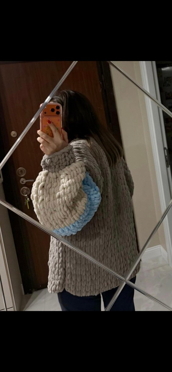 Kadın Örgü oversize ceket - Görsel 2