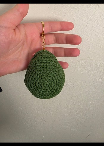 Renkli Örgü Avokado Anahtarlık - Görsel 3
