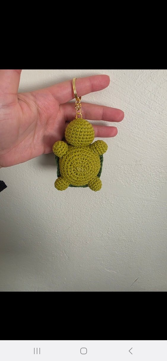 El Örgüsü Yeşil Kaplumbağa Anahtarlık - Görsel 2