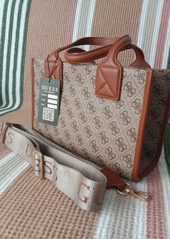 GUESS Baskılı Kahverengi Kadın Çanta