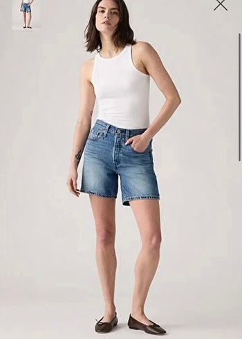 Levis 501 Mid Thigh Sort 25w