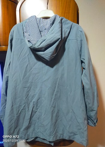 Gri Midi Boy Düğmeli Kadın Ceket - Görsel 2