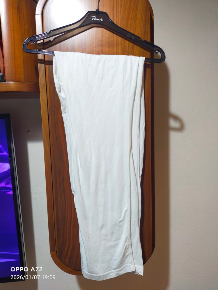 Nakışlı Beyaz Mini Bohem Kadın gecelik takimi - Görsel 3