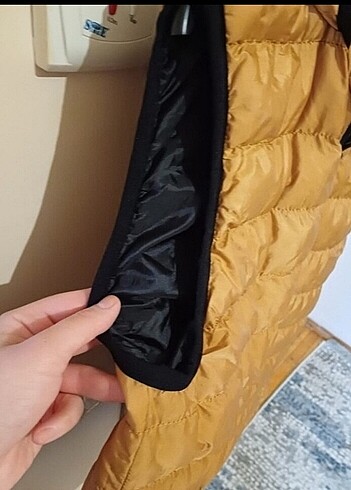 xl Beden sarı Renk Şişme mont