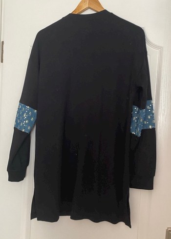 Kadın Fermuarlı Uzun Kollu kot görünümümlü spor takım - Görsel 2