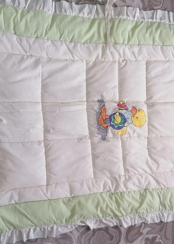 Nakışlı Bebek Uyku Seti, Beyaz ve Pastel Yeşil - Görsel 3