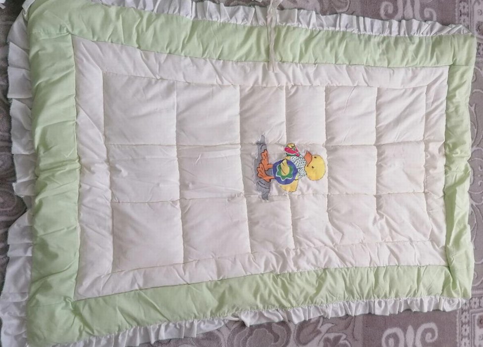 Nakışlı Bebek Uyku Seti, Beyaz ve Pastel Yeşil - Görsel 3