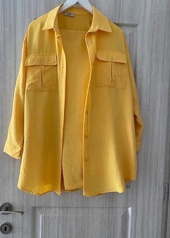 Sarı Keten Kadın Salaş Takım - Görsel 2