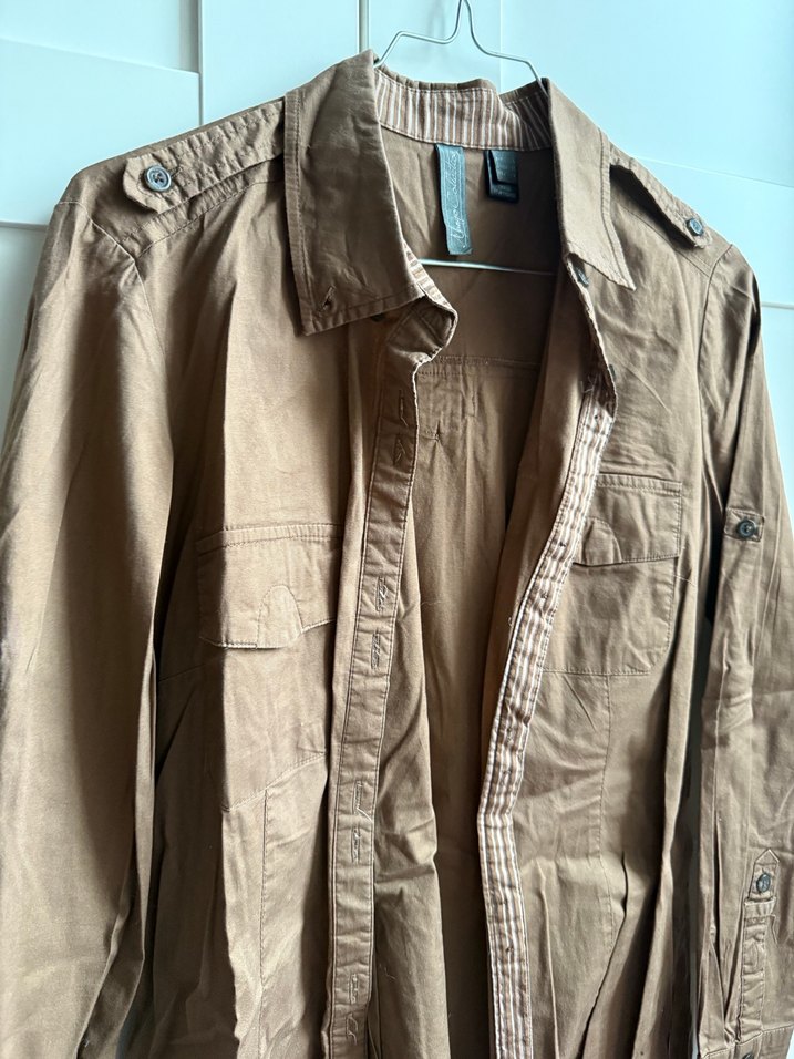 Düğmeli Kahverengi Midi Gömlek Elbise - Görsel 5