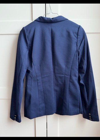 Düğmeli Lacivert Kadın Blazer Ceket - Görsel 2