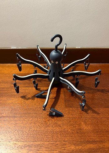 Ahtapot Tasarımlı Lacivert Mandallı Askı - Görsel 2