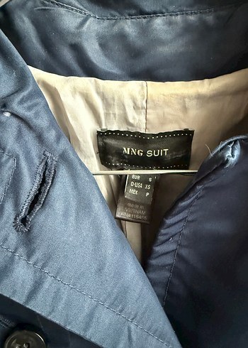 Düğmeli Lacivert Kadın Trençkot - Görsel 5