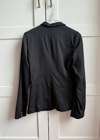 Düğmeli Siyah Kadın Blazer Ceket - Görsel 2