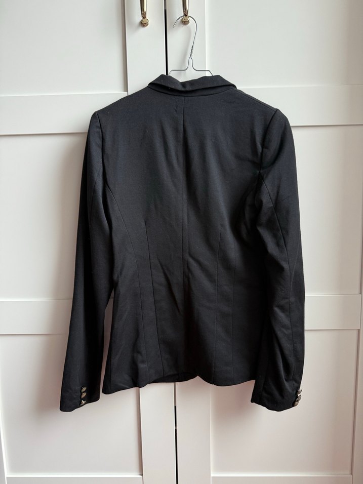 Düğmeli Siyah Kadın Blazer Ceket - Görsel 2