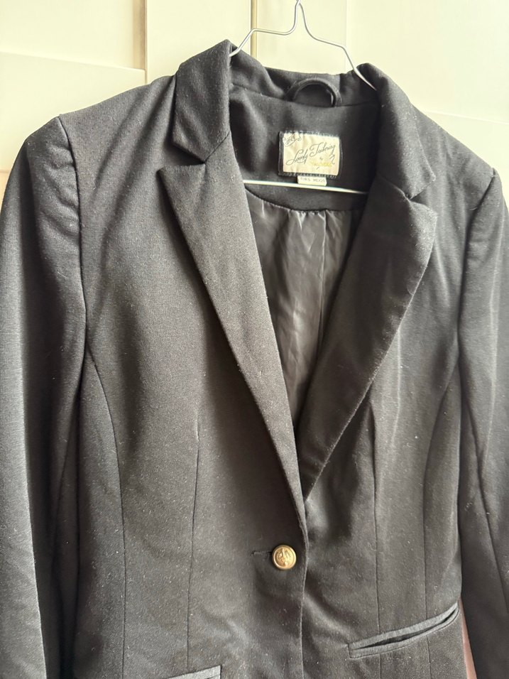 Düğmeli Siyah Kadın Blazer Ceket - Görsel 3