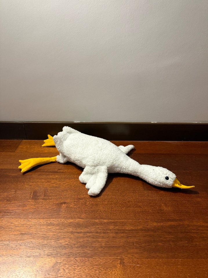 Beyaz Peluş Ördek Oyuncak - Görsel 2