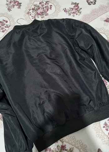 Siyah Fermuarlı Bomber  Kadın Ceket - Görsel 2