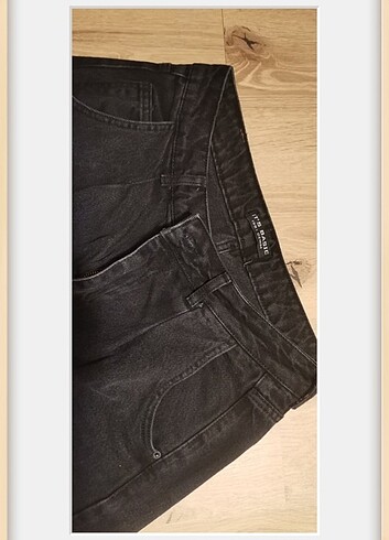 xl Beden gri Renk It's basic antrasit kısa jean