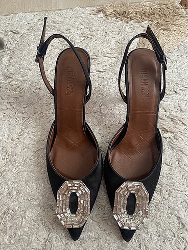Nişantaşı shoes siyah topuklu ayakkabı