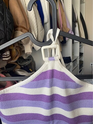 H&M Crop Çizgili H&M üst