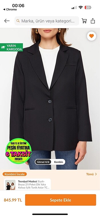 trendyol modest blazer ceket