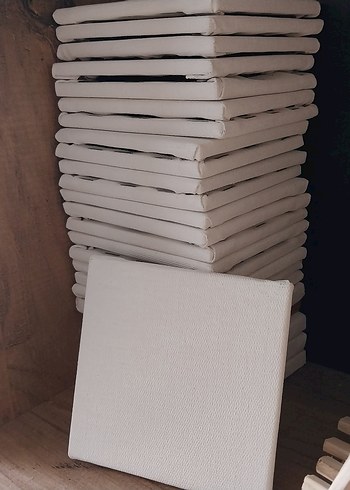  Beden beyaz Renk Beyaz Tuval Çerçevesi 10x10 cm