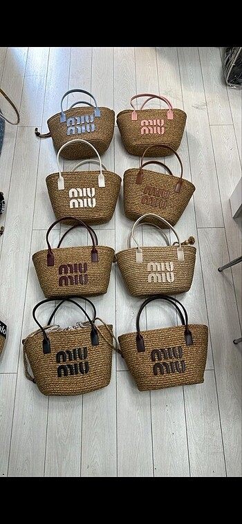 Miu miu hasır çanta