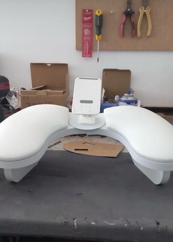 Beyaz Telefon Tutuculu Manikür sehpası - Görsel 2