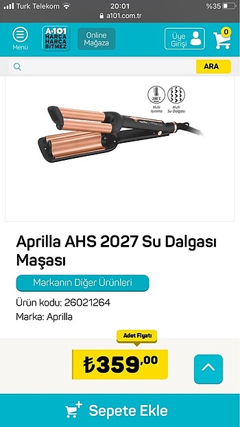 Aprilla Su Dalgası Maşası