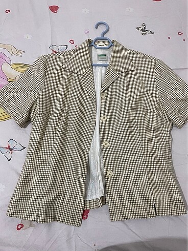 Benetton vintage kısakollu blazer ceket