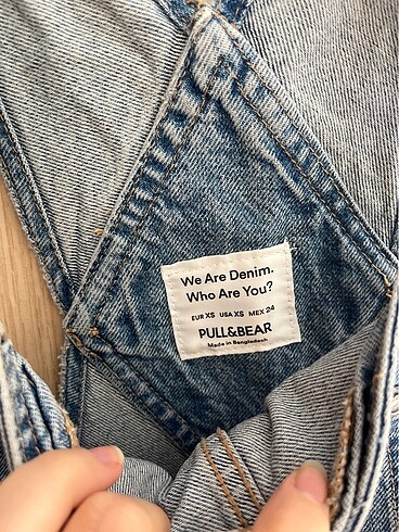 xs Beden mavi Renk Pull&Bear kot tulum salopet