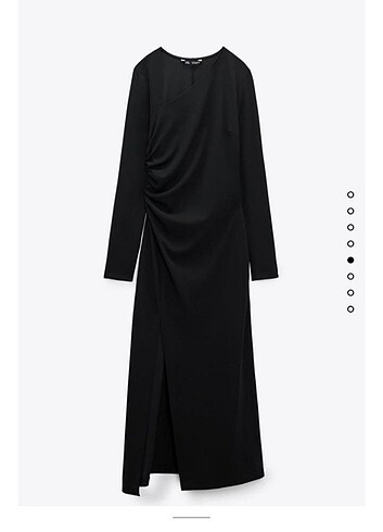 Zara asimetrik dekolteli elbise