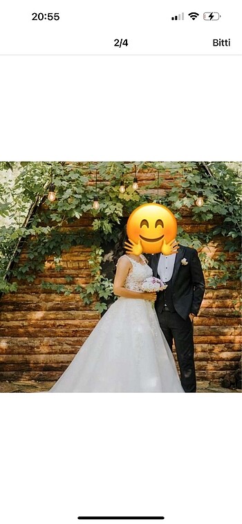 m Beden beyaz Renk Gelinlik