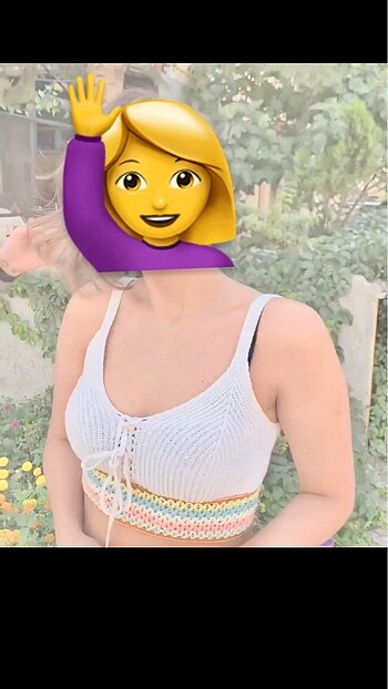 s Beden Üst örgü crop