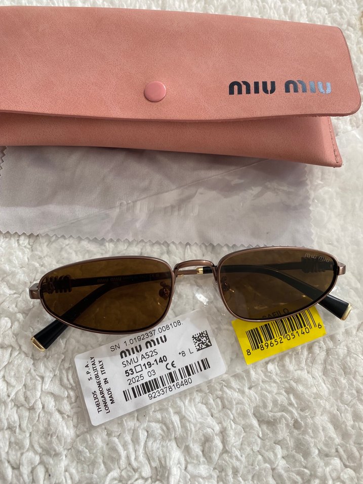 Miu Miu Kahverengi Retro Kadın Güneş Gözlüğü - Görsel 3