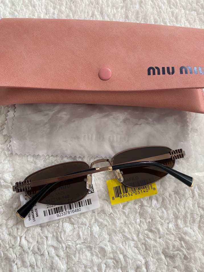 Miu Miu Kahverengi Retro Kadın Güneş Gözlüğü - Görsel 2