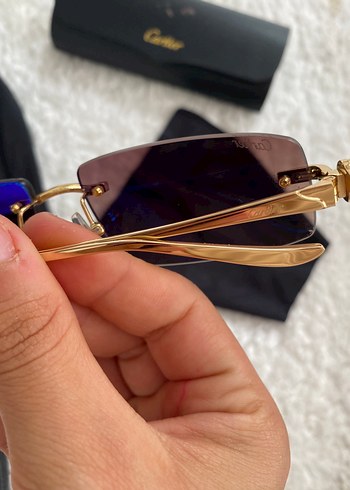 Cartier Kahverengi Kadın Güneş Gözlüğü - Görsel 3