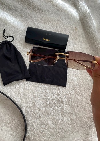 Cartier Kahverengi Kadın Güneş Gözlüğü - Görsel 2