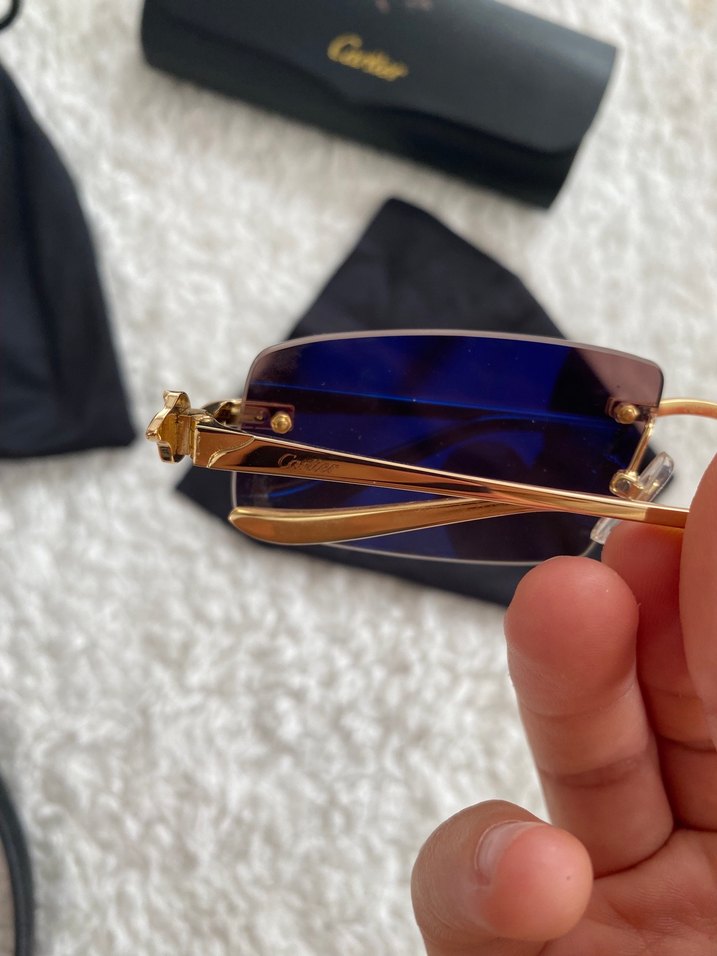 Cartier Kahverengi Kadın Güneş Gözlüğü - Görsel 4