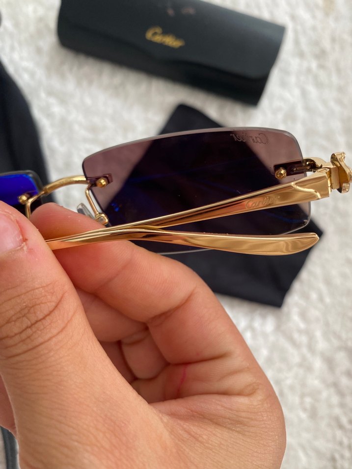 Cartier Kahverengi Kadın Güneş Gözlüğü - Görsel 3