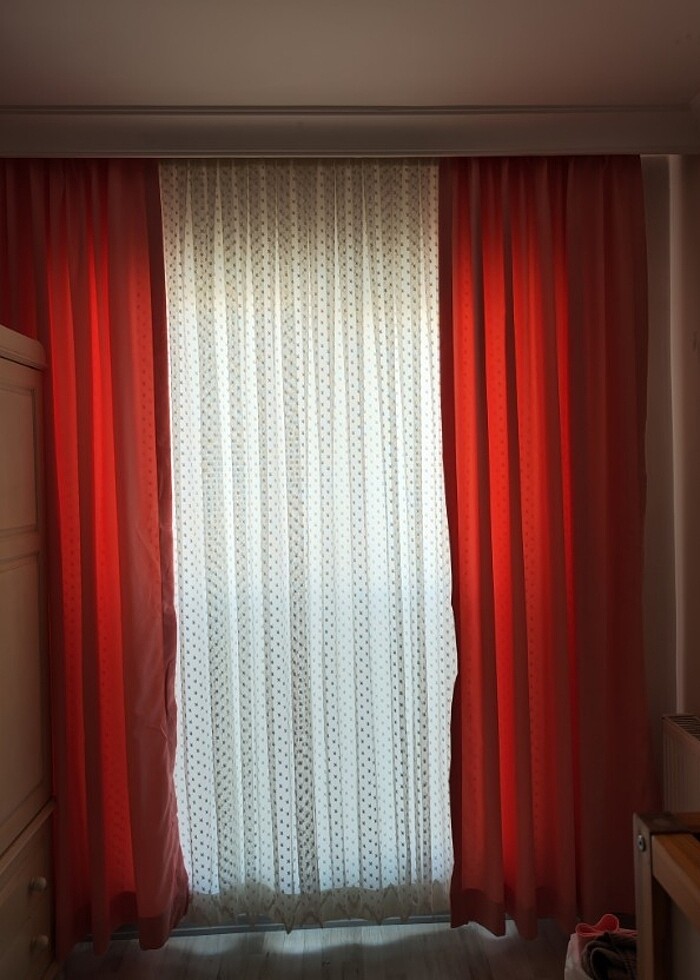 İki adet karartma fon perdesi  - Görsel 3